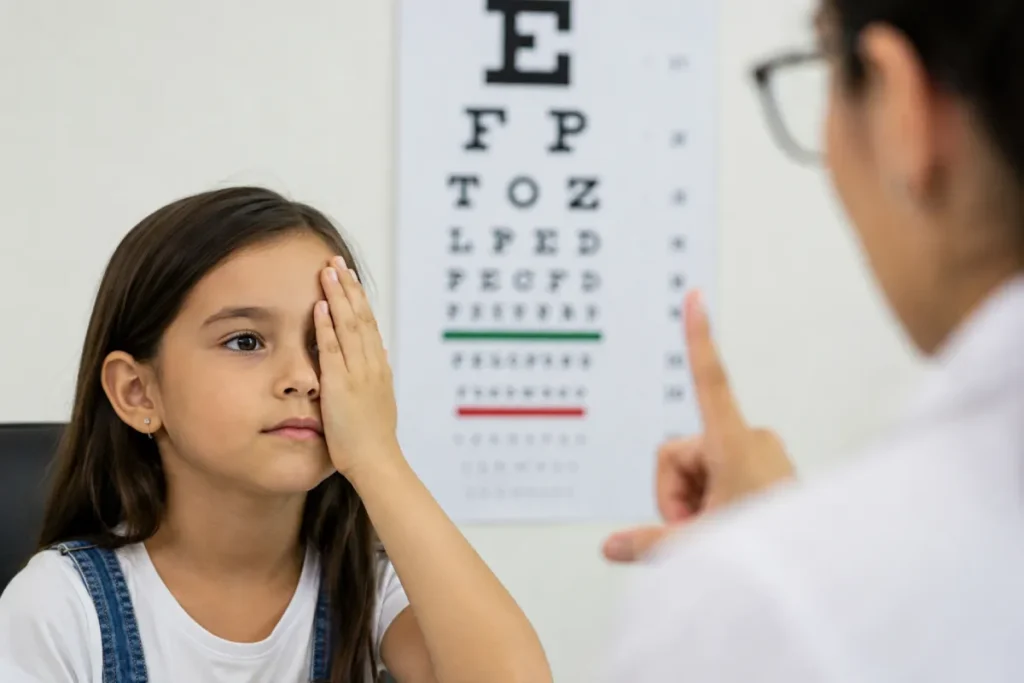 Como Saber se Meu Filho Tem Miopia? Veja os Principais Sintomas 1 Como a Miopia em Crianças É Diagnosticada