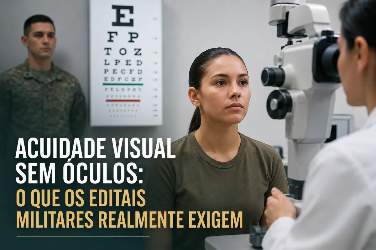 Acuidade Visual Sem Óculos: O Que os Editais Militares Realmente Exigem