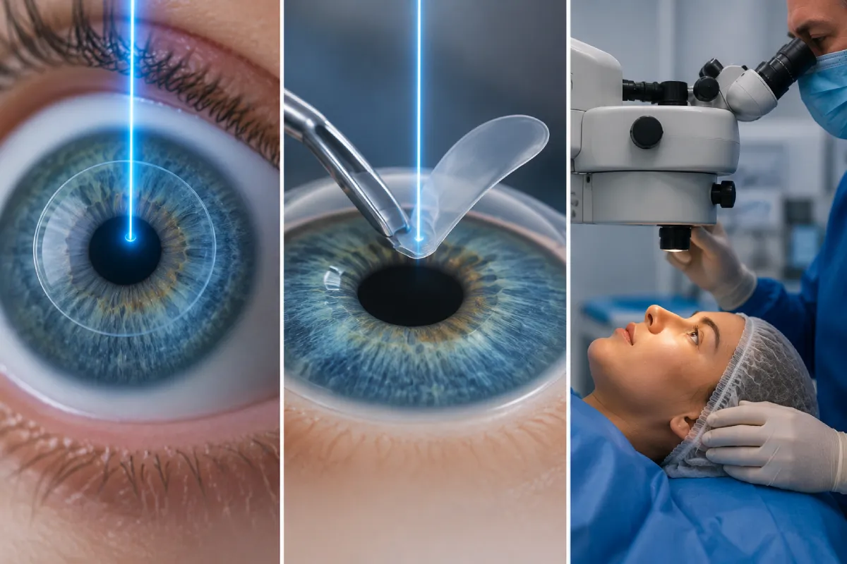 SMILE, LASIK ou PRK: Qual a diferença entre as técnicas de cirurgia de miopia?