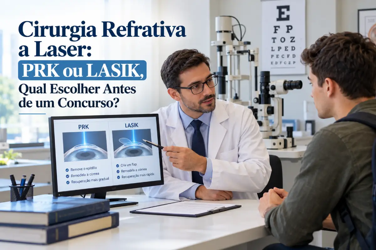 Cirurgia Refrativa a Laser PRK ou LASIK, Qual Escolher Antes de um Concurso